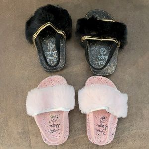 Pink and black size 2 baby girl sandals